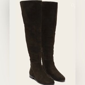 Frye Tina Tassel Knee Boots in Fatigue